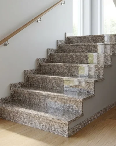 Schody granitowe brąz królewski na wymiar