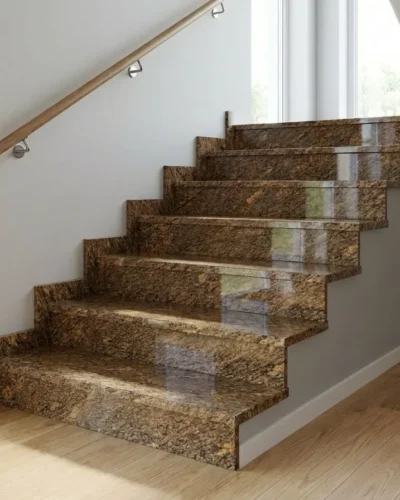 schody z granitu giallo california na wymiar